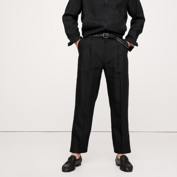 Banana Republic - High rise baggy wool pleated trousers pants - two-pack - Picture 1 of 8